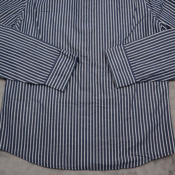 Hollister Shirt Mens Large Blue Striped Button Up Long Sleeve Casual Preppy - Picture 13 of 16
